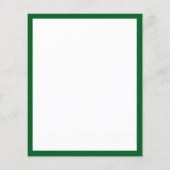 Moderne Elegante Groene & Witte Minimalistische Tr (Achterkant)