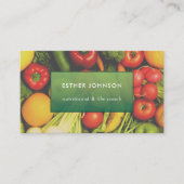 Moderne Elegante Groenten Voeding Life Coach Visitekaartje (Voorkant)