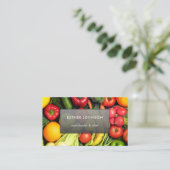 Moderne Elegante Groenten Voeding Life Coach Visitekaartje (Staand voorkant)