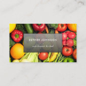 Moderne Elegante Groenten Voeding Life Coach Visitekaartje (Voorkant)