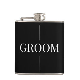Moderne Elegante Groom Flask Heupfles