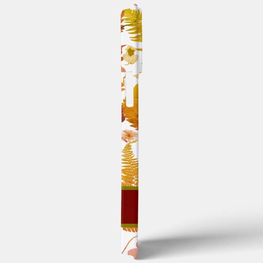 Moderne elegante Halloween lente bladeren & bloeme Case-Mate iPhone Case (Achterkant / Rechts)