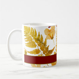 Moderne elegante Halloween lente bladeren & bloeme Koffiemok