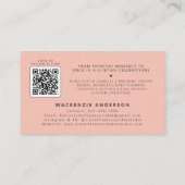 Moderne Elegante Handgemaakte Kaarsenmaker QR-code Visitekaartje (Achterkant)