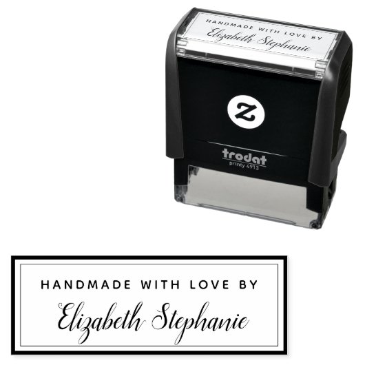 Moderne Elegante Handgemaakte Met Liefde  Zelfinktende Stempel (In situ)