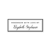 Moderne Elegante Handgemaakte Met Liefde  Zelfinktende Stempel (Design)