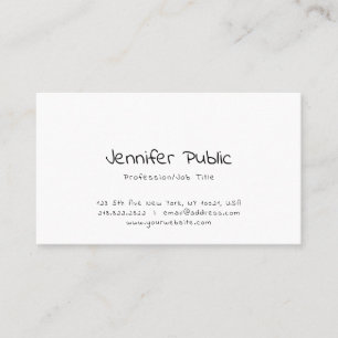 Moderne Elegante Handgeschreven Eenvoudige Profess Visitekaartje
