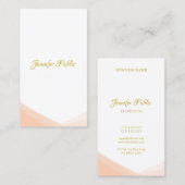 Moderne Elegante Handgeschreven Gouden Script Sjab Visitekaartje (Voorkant / Achterkant)