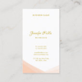 Moderne Elegante Handgeschreven Gouden Script Sjab Visitekaartje (Achterkant)