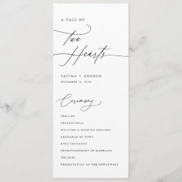 Moderne Elegante Handgeschreven Kalligrafie Bruilo Programmakaart