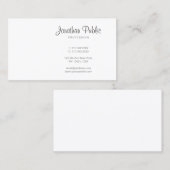 Moderne Elegante Handgeschreven Script Professione Visitekaartje (Voorkant / Achterkant)