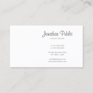 Moderne Elegante Handgeschreven Script Professione Visitekaartje