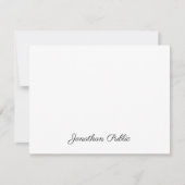 Moderne Elegante Handgeschreven Script Tekst Schoo Notitiekaartje (Voorkant)