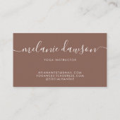 Moderne Elegante Handtekening Monogrammed Visitekaartje (Achterkant)