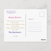 Moderne Elegante Happy Easter Familiefoto Briefkaart (Achterkant)