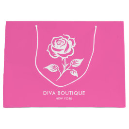 Moderne Elegante Heet Roze En Roze Aangepaste Naam Groot Cadeauzakje