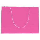 Moderne Elegante Heet Roze En Roze Aangepaste Naam Groot Cadeauzakje (Achterkant)
