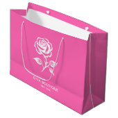 Moderne Elegante Heet Roze En Roze Aangepaste Naam Groot Cadeauzakje (Voorkant Gekanteld)