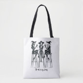 Moderne, elegante heksen wijn avond, Halloween Tote Bag (Voorkant)