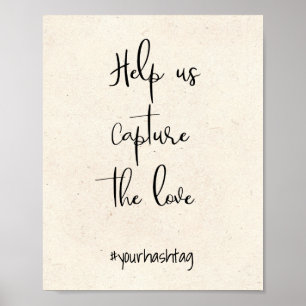 Moderne Elegante Help Hulp Bij Het Vangen Van Lief Poster