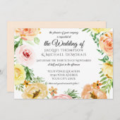 Moderne elegante Herfst Leaf Waterverf Floral Wrea Kaart (Voorkant / Achterkant)