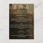 Moderne Elegante Herfst  Rustieke Trouwdetails Informatiekaartje (Voorkant)