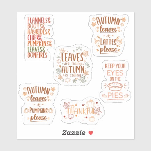 Moderne & Elegante Herfst Thema Quotes  Sticker (Vel)