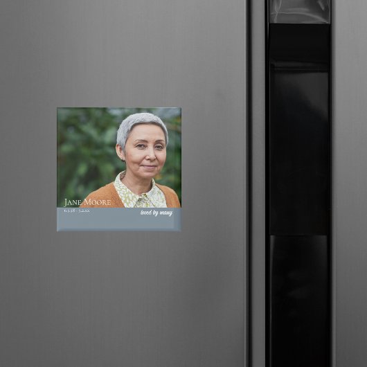 Moderne elegante herinnering Foto Keepsake magneet