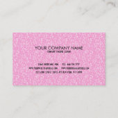 Moderne Elegante Hete Roze Glitter en Gouden Strep Visitekaartje (Achterkant)