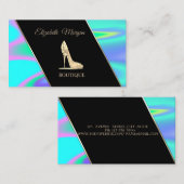 Moderne elegante hiel-holografisch visitekaartje (Voorkant / Achterkant)