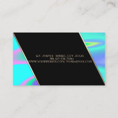 Moderne elegante hiel-holografisch visitekaartje (Achterkant)
