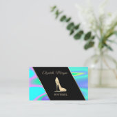 Moderne elegante hiel-holografisch visitekaartje (Staand voorkant)