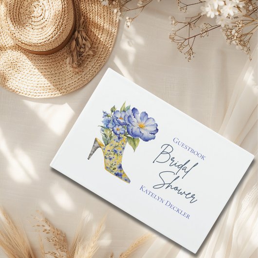 Moderne Elegante Hoge-Hak Bruiloftsgastenboek Gastenboek