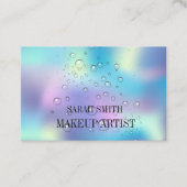 Moderne, elegante holografie, waterdruppels bedrij visitekaartje (Voorkant)