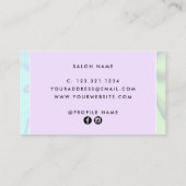 Moderne elegante holografische eyelash-extensies klantenkaartje (Achterkant)