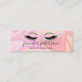 Moderne elegante holografische eyelash-extensies mini visitekaartje (Voorkant)