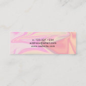 Moderne elegante holografische eyelash-extensies mini visitekaartje (Achterkant)