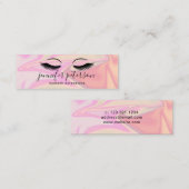 Moderne elegante holografische eyelash-extensies mini visitekaartje (Voorkant / Achterkant)