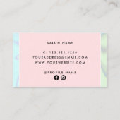 Moderne elegante holografische eyelash-extensies visitekaartje (Achterkant)