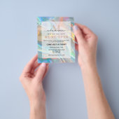 Moderne Elegante Holografische Irediscent Flyer (Hand)
