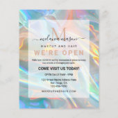 Moderne Elegante Holografische Irediscent Flyer (Achterkant)