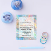 Moderne Elegante Holografische Irediscent Flyer (Enkel)