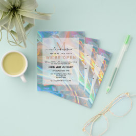 Moderne Elegante Holografische Irediscent Flyer