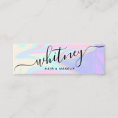 Moderne, elegante holografische make-up & haar mini visitekaartje (Voorkant)