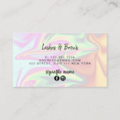 Moderne elegante holografische zweepslagen en bout visitekaartje (Achterkant)