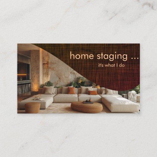 Moderne Elegante Home Staging Visitekaartje (Voorkant)