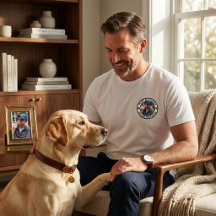 Moderne Elegante Hondenpapa Foto T-shirt