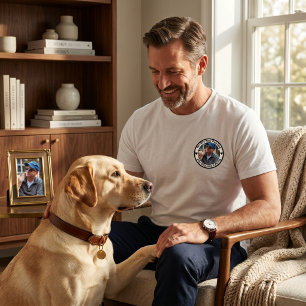 Moderne Elegante Hondenpapa Foto T-shirt