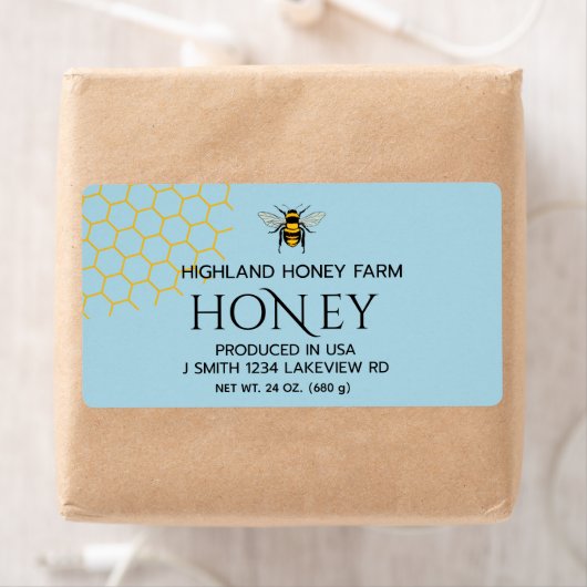 Moderne Elegante Honiing verzendlabels Etiket (Insitu)