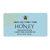 Moderne Elegante Honiing verzendlabels Etiket (Voorkant)